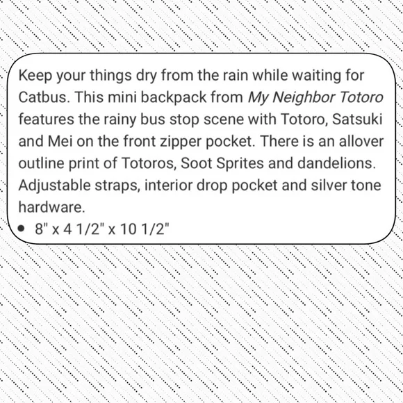 Loungefly Studio Ghibli Totoro Rain Mini Backpack and Tech Wallet - Picture 16 of 16